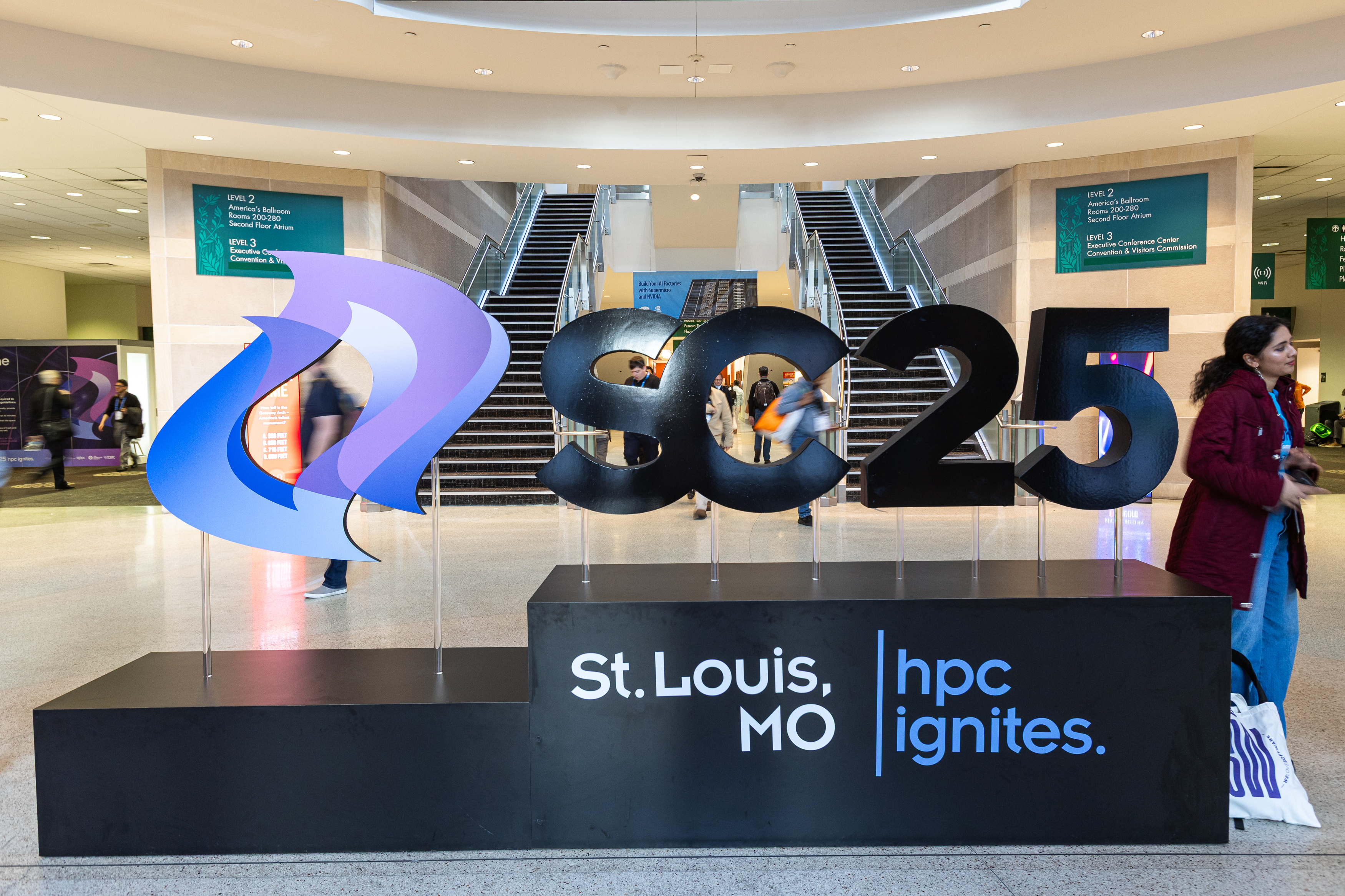 SC25 sign at the entry of the conference