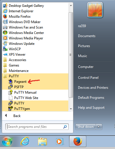 key generate putty using Center Yale   Research Computing from Connect for Windows