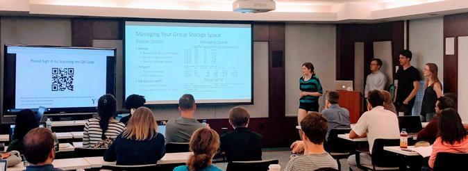 Photo of YCRC User Group's Data Management meeting 