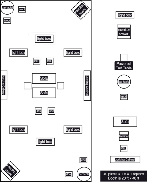 Layout of the MGHPCC booth